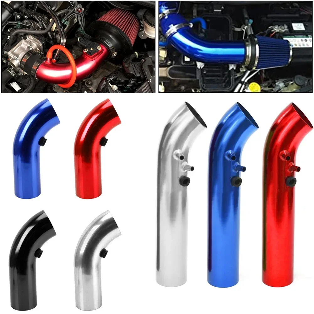 3'' Inch 76mm Car Air Intake Pipe Universal Aluminum Short Long Cold Air Intake Pipes System Duct Tube Kit Air Filter