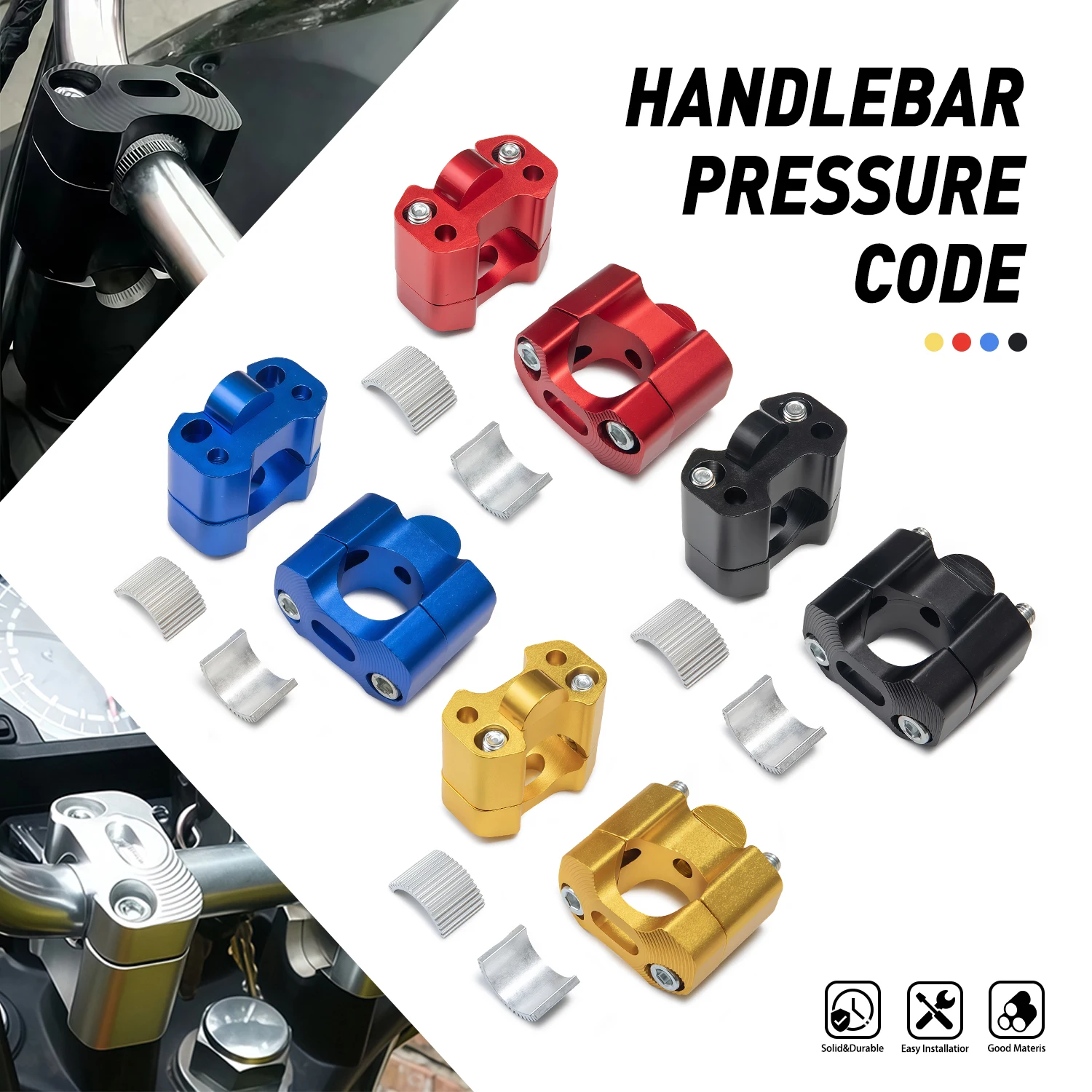 Motorcycle CNC HandleBar Bar Risers Mount Clamp Adaptor 22MM To 28MM For Pit Dirt Enduro Racing Dirt Bike Handlebar Clamps