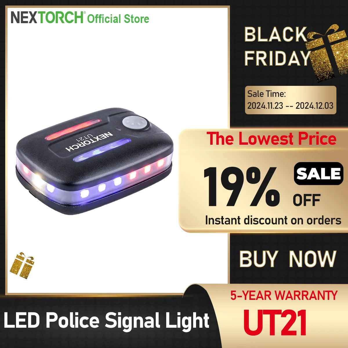 Nextorch UT21 UT22 lampu sinyal polisi led, lampu peringatan darurat, lampu bahu untuk lampu kontrol lalu lintas polisi