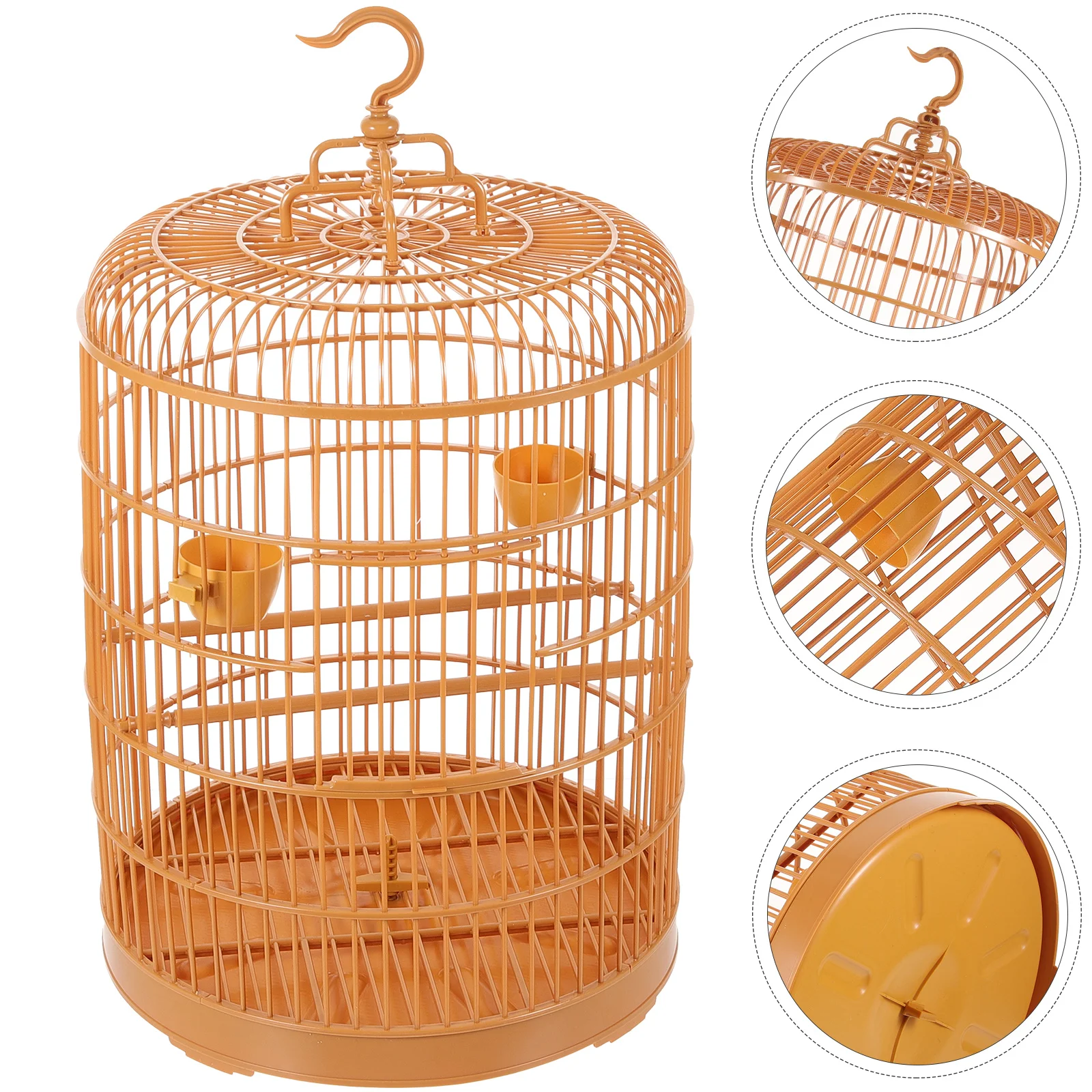

Birdcage Combination Plastic Pet Display Round Parrot Cockatiel (30 Domes) Chicken Feeder Vintage Nest Decoration Baby Hanging