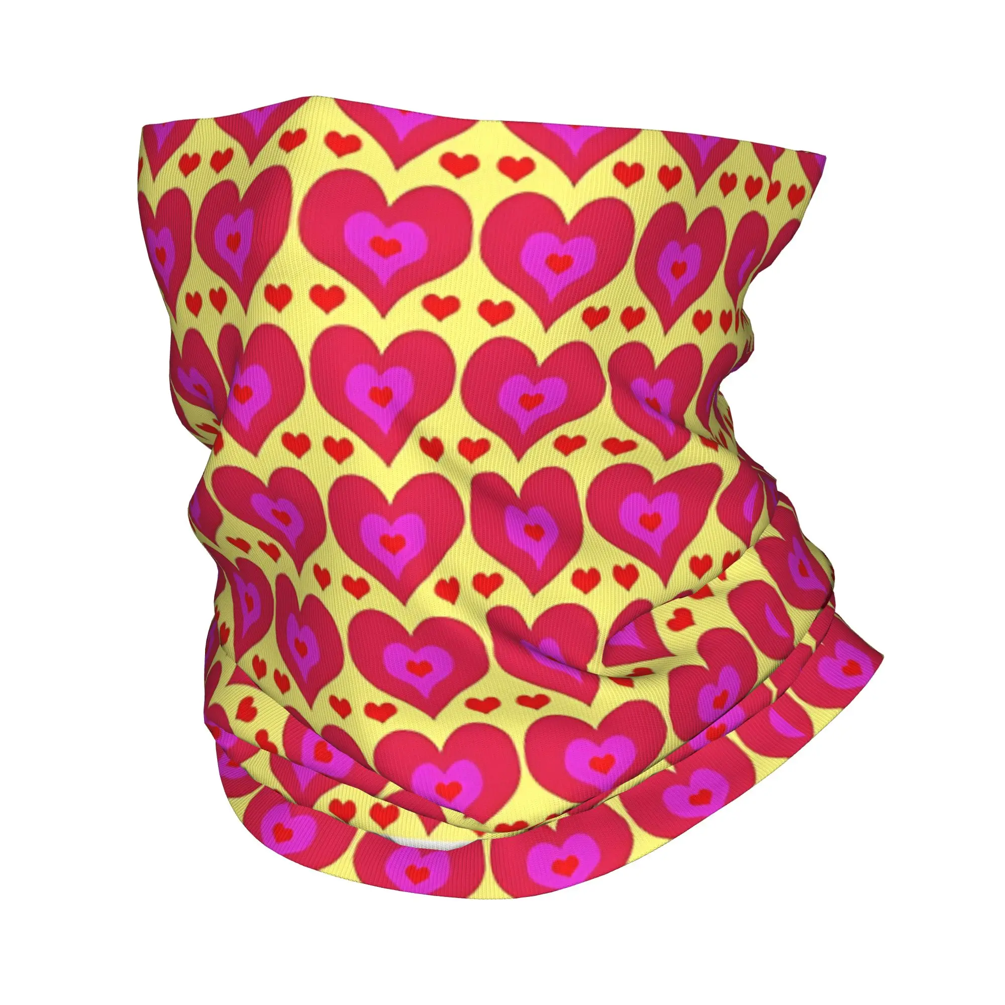 Hearts Pattern Collage  Bandana Neck Gaiter Printed  Wrap Scarf Multi-use Headband Cycling for Men Women Adult Breathable
