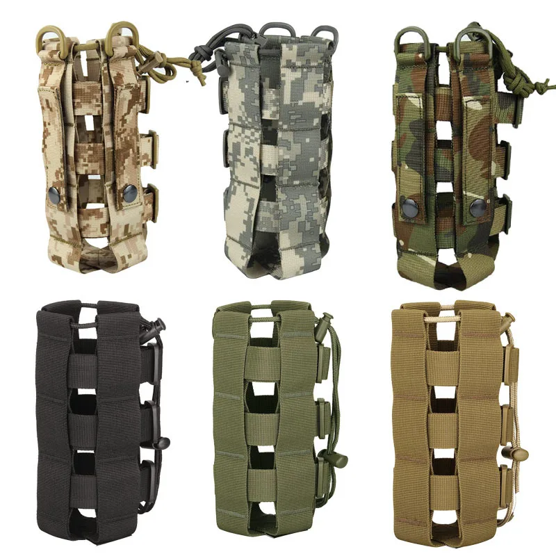 

Tactical Water Bottle Molle Pouch Holster Adjustable EDC Outdoor Sports Climbing Camping Hiking Canteen Kettle Carrier Waist Bag