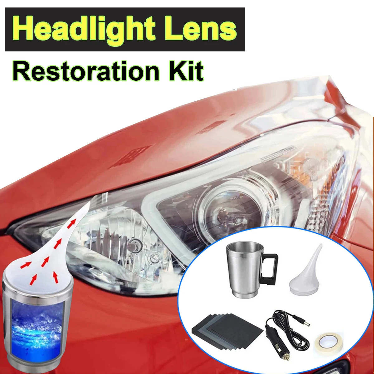 

DIY Car Headlight Restoration Kit Headlights Polish Kit Headlamp Repair Anti-Scratch Detailing Cleaning Maintenance tool