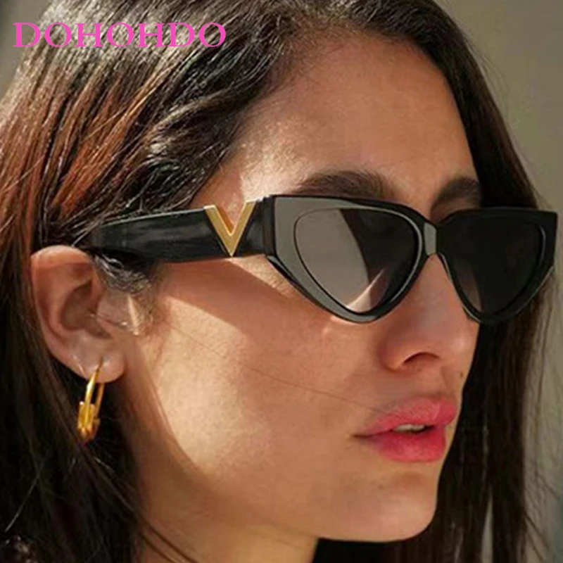 

Vintage Small Cat Eye Sunglasses Women Men Retro Trendy Brand Designer Summer Traveling Driving Shades Eyewear Female UV400 Оч