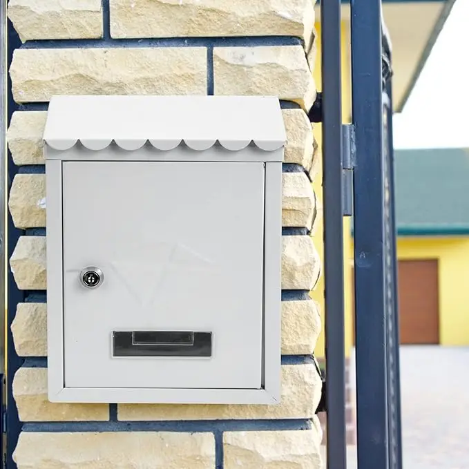Exterior wall mount mailboxes with security key, easy to install