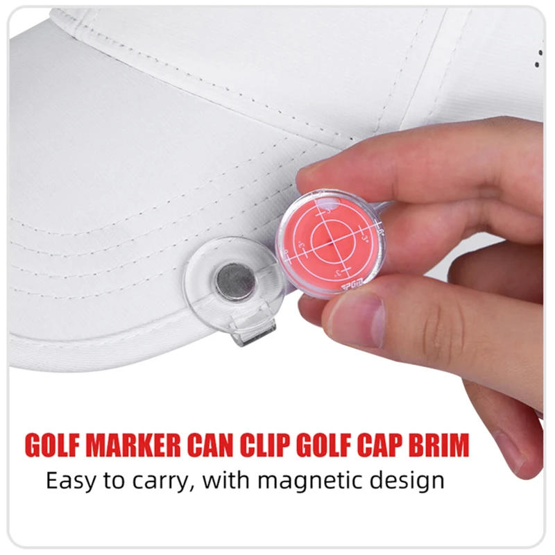 PGM Golf Level Function Marks Magnetic Cap Clip Golf Ball Marker Red and Blue MK011