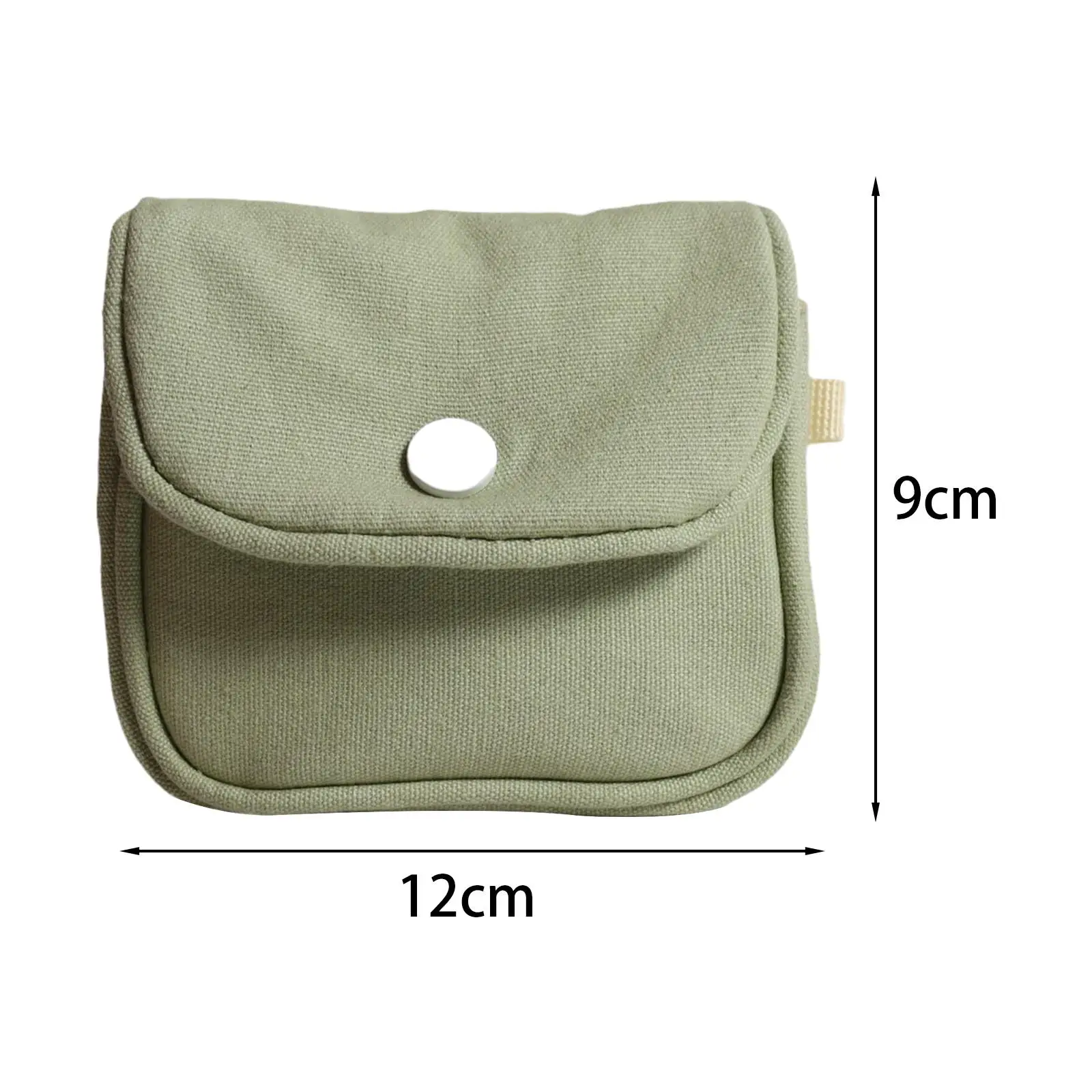 

Purse, Snap Button Canvas Lightweight Small Pocket Wallet for Lipstick, Earphone, Key, Credit Card