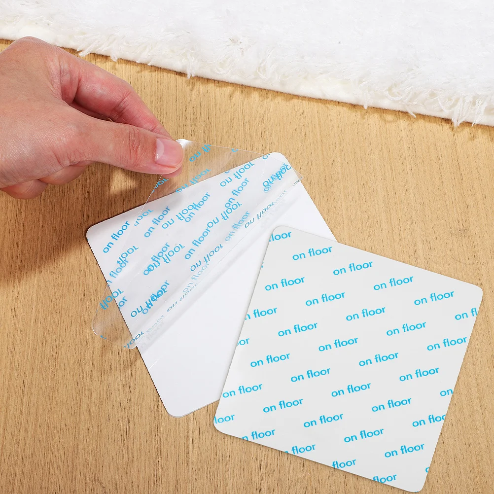 20 قطعة قابل للغسل انفصال البساط مكافحة زلة منصات مزدوجة الوجهين السجاد الشريط البساط الشريط لا بقايا الصلبة سجادة أرضيات القابض #4