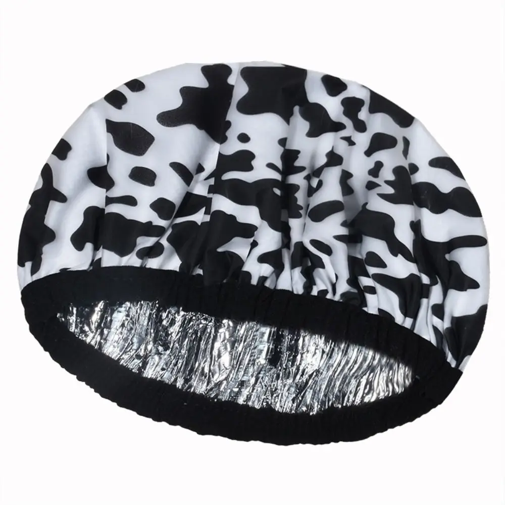 Thickened Self-heating Tin Foil Hat Shower Cap Bathing Cap Steam Hair Mask Cap Thermostatic Portable Smooth Hair Oil Baking Cap