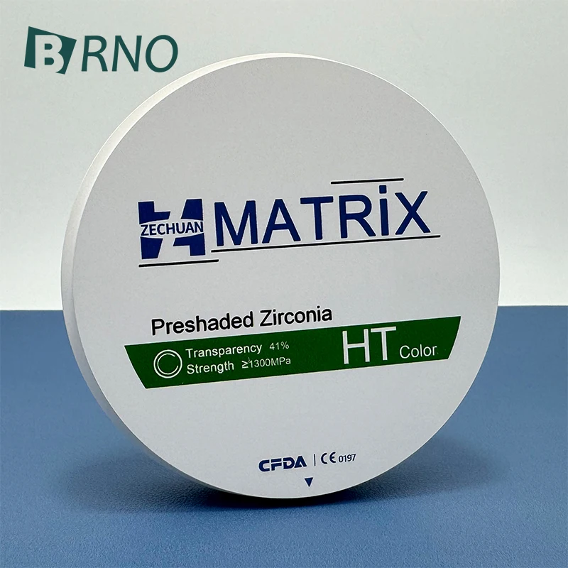 ZECHUAN MATRIX HT Color Dental Zirconia Block 98mm Zirconia Discs for CAD/CAM Dental Lab Material