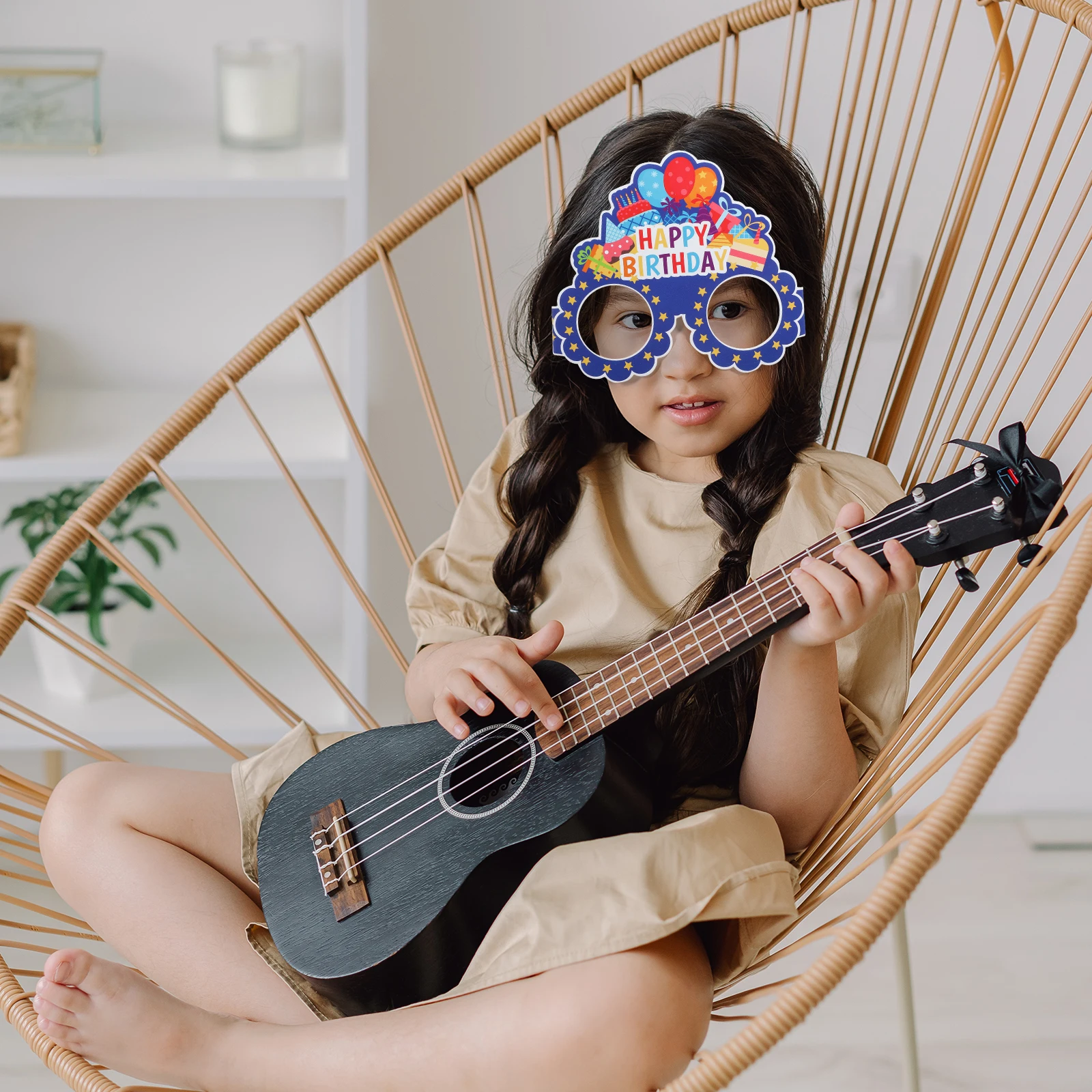 

24 Pcs Birthday Glasses Paper Material Lightweight Practical Novelty Eyeglasses Party Props Bright Colors Fashionable Appearance