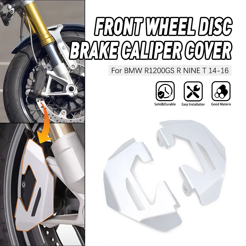 

Motorcycle Metal Front Wheel Brake Caliper Protection Covers Left Right For BMW R 1200GS R NINE T 2014 2015 2016