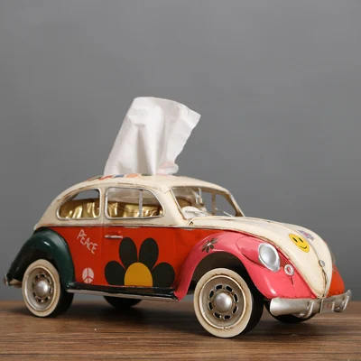 American Retro Napkin Drawer, Tissue Box, Car, Van, Bus, Bar Restaurant Hotel Home Living Room Decoration Ornaments