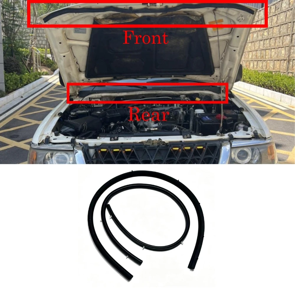 1 Pcs Petrol Hood Weatherstrip Rubber Seal for Pajero Sport 2002-2006 K90 K80 No Diesel MN136731 MR371437