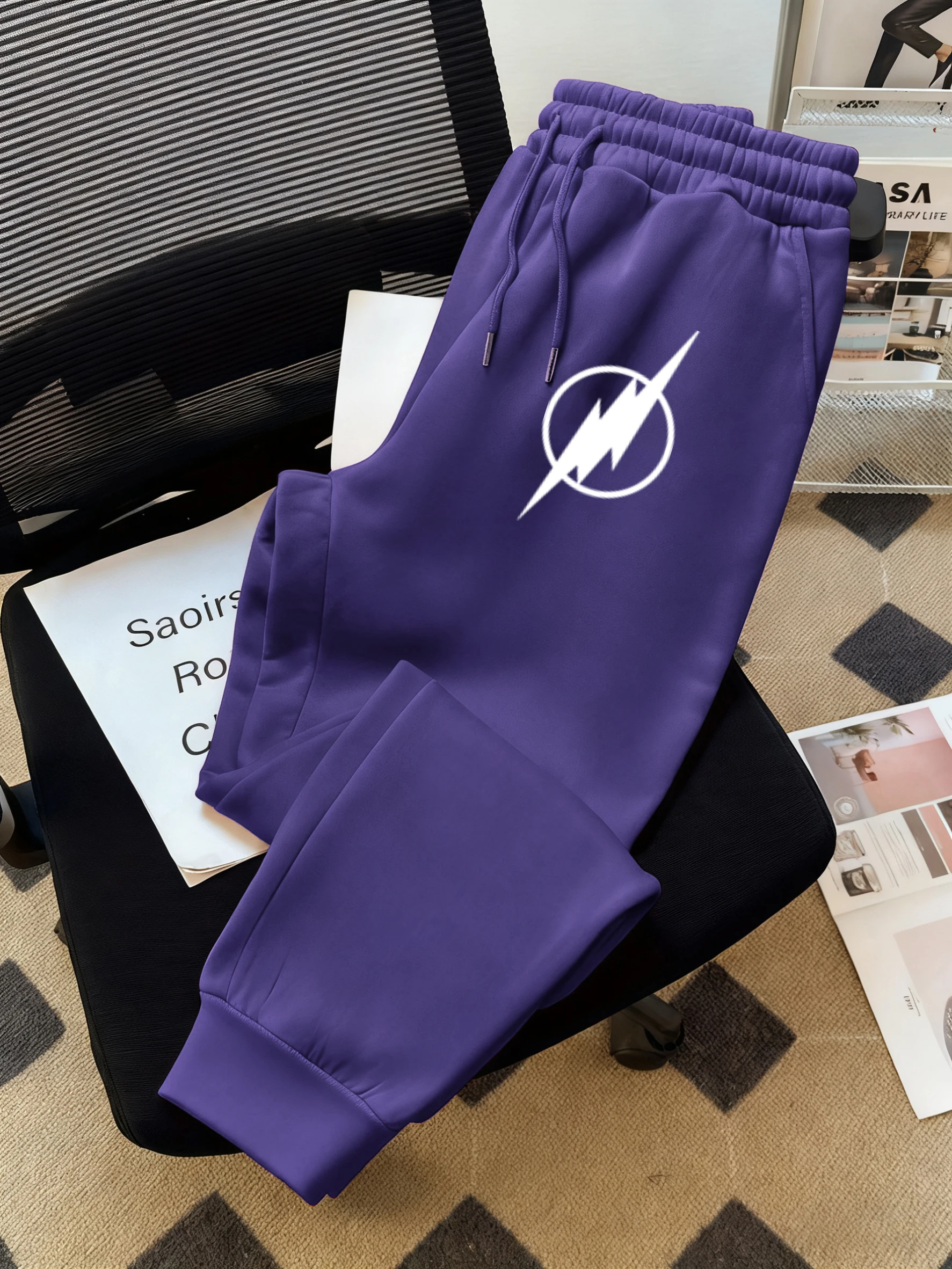 

Lightning Within The Circular Ring Print Men Jogging Pants Fashion Autumn Sweatpants Pocket Hip Hop Trousers Casual Sport Pant