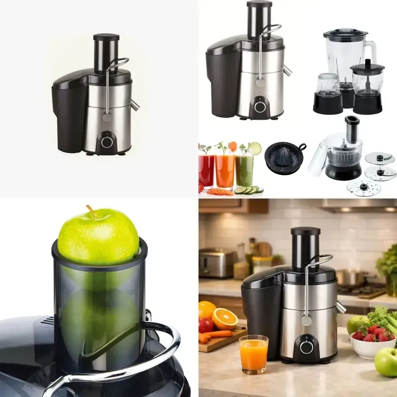 Versatile portable electric juicer blender with programmable knob control, suitable for home and commercial use
