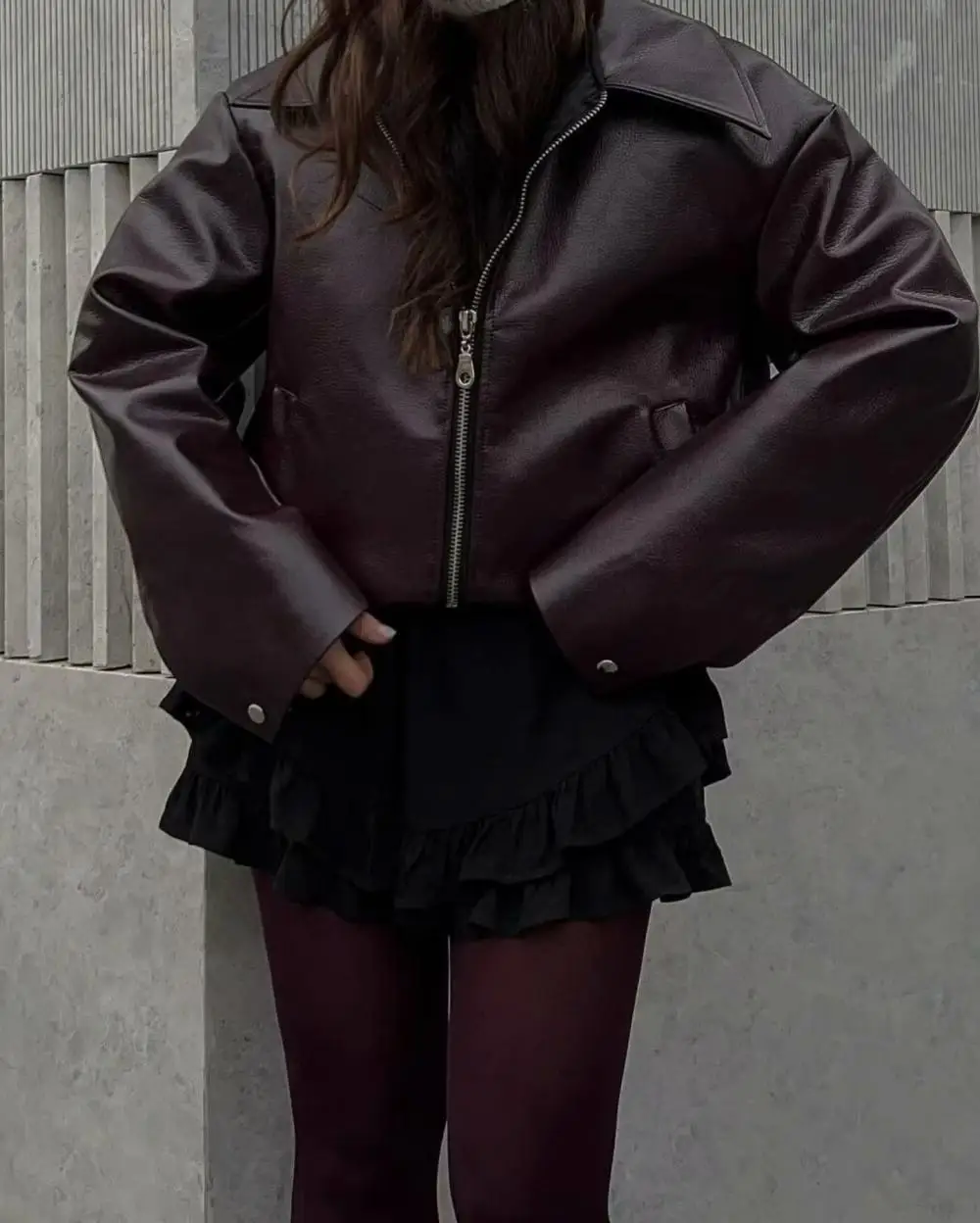 Chaqueta informal Vintage con solapa y cremallera, chaqueta ajustada de manga larga sin pelo, abrigo Hipster de calle, chaqueta de viaje