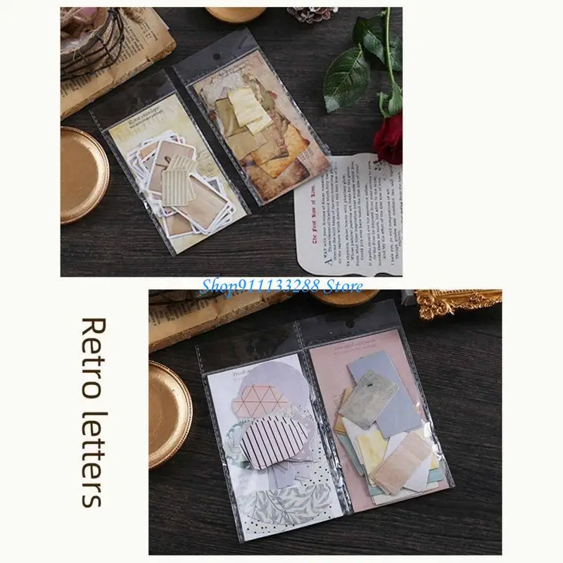 G88D Exquisite Retro Scrapbooking Stickers for DIY Scrapbooking Journaling Calendar