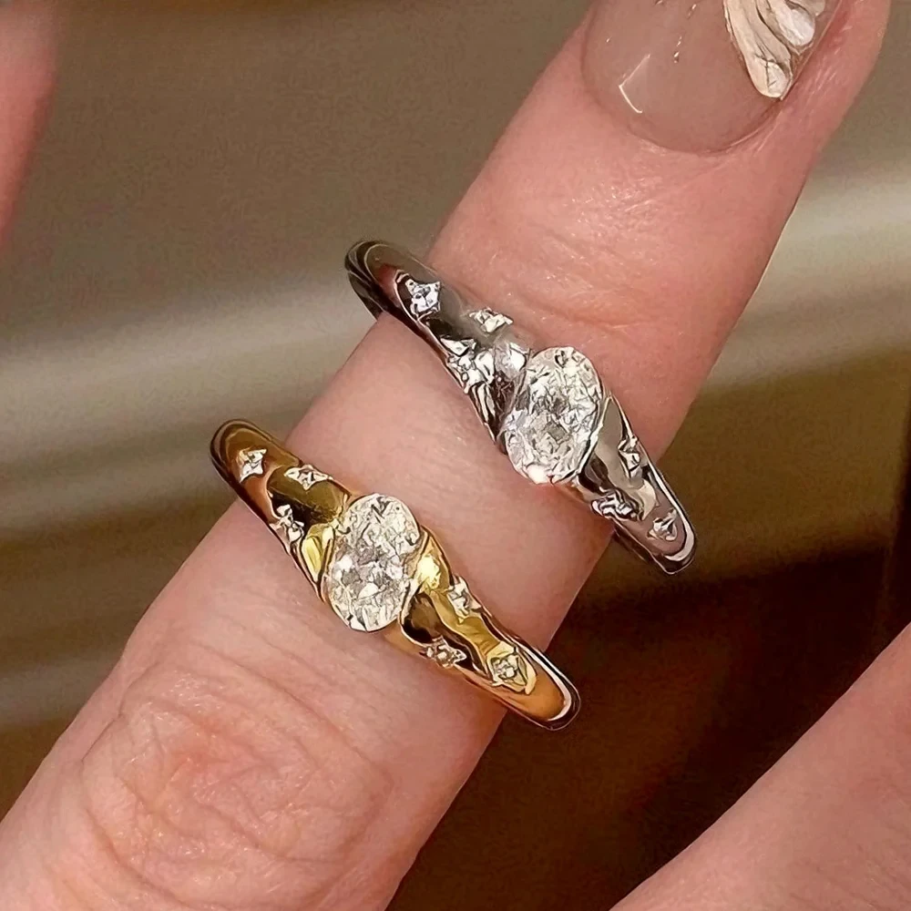 

Кольцо с овальным муассанитом 4*6 мм, серебро S925, позолота 18K, лабораторный бриллиант, дизайн «Звездная планета», для женщин, ювелирное украшение для вечеринок