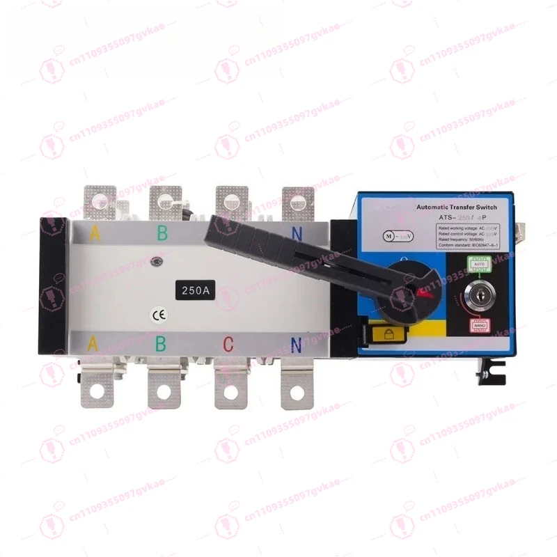 4P 250A 220V AC Diesel Generator ATS Dual Power Automatic Transfer Switch Switching Controller
