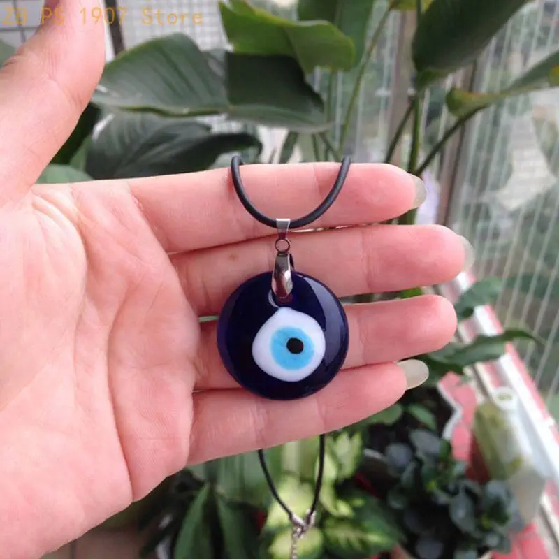 Necklace Blue Turkish Adjustable Chain Eye Lucky for Protection Gifts for Boyfriend Girlfriend 55KA