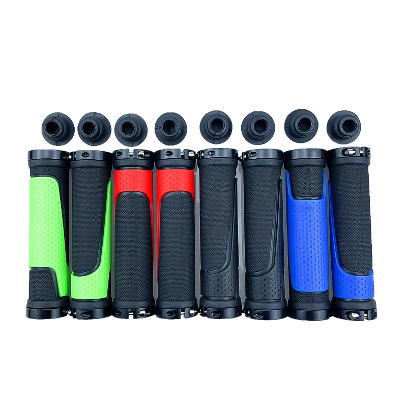 1 Pair Bicycle Handle Cover Grip 13cm*3cm Rubber Aluminum Alloy 2.5cm Pipe Diameter Mountain/Road Bikes Parts Accessories