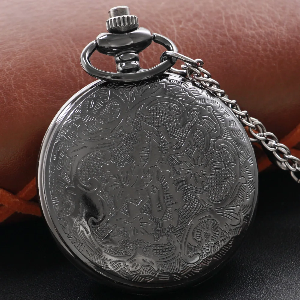 NUOVO orologio da tasca al quarzo digitale romano nero vintage mini collana pendente orologio da dottore regali di festa per uomo e donna