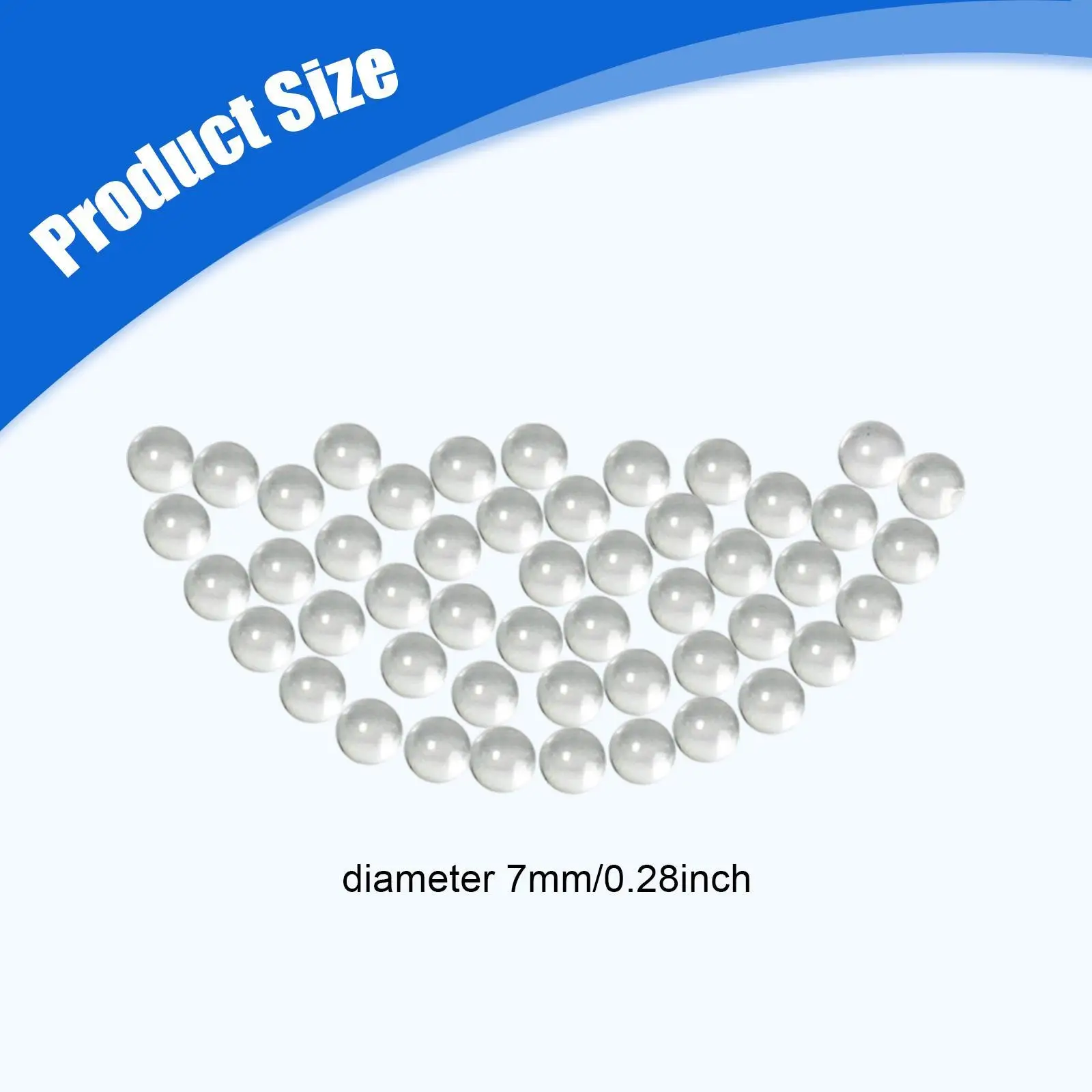 50x Paint Mixing Balls Beads Blending Bearings Glass 7mm Round for DIY Art Crafting,Nail Polish Agitator, Stirring of Paint,