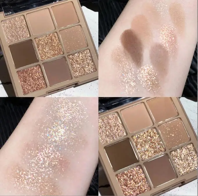 Sorcellerie fard à paupières 9 couleurs nu mat Palette miroitant et brillant fard à paupières Palette mat paillettes fard à paupières Palette yeux brillants