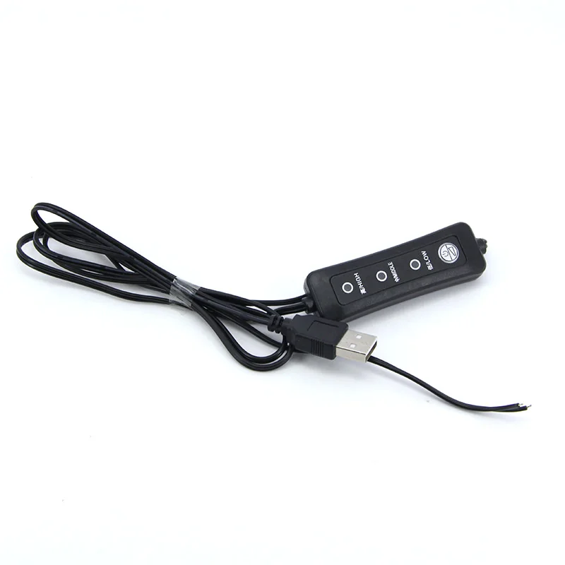 

2pin 1.2m 5V usb male power connector cable adjust Switch button speed repair cable wire cord for DC cooling fan