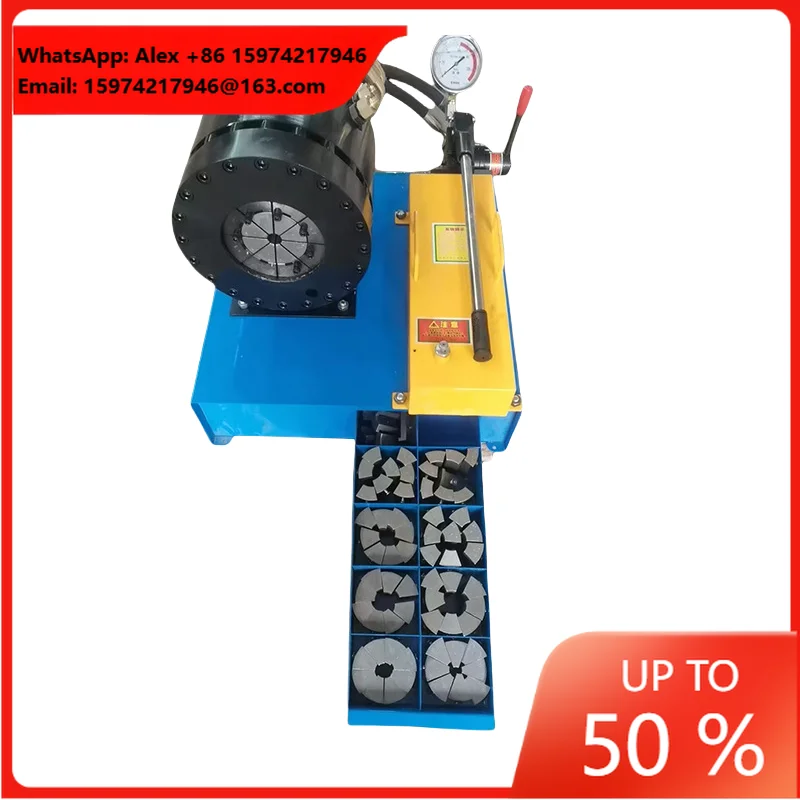 Portable 1/4-2 Inch Manual Hose Crimping Machine Hand Hydraulic Hose Crimper With Gear Core Components