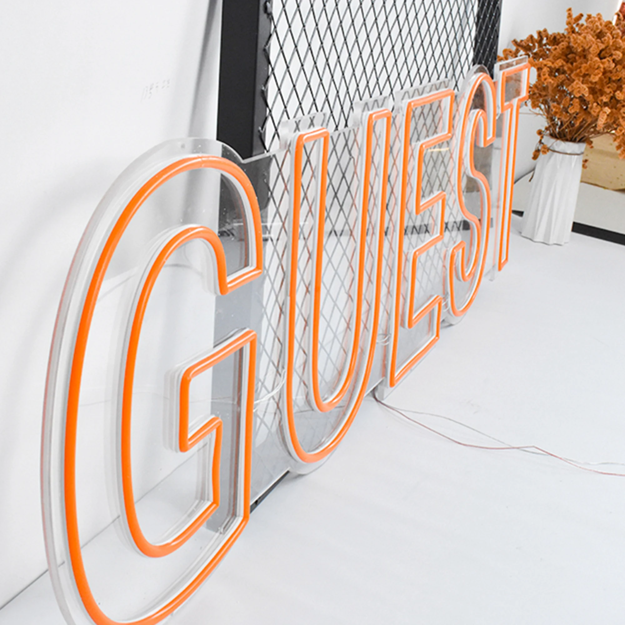 Imagem -05 - Comercial Flexível Acrílico Led Neon Sign Letters Back Wall Logo Interior Signage Lobed Painel Frontal Personalizado
