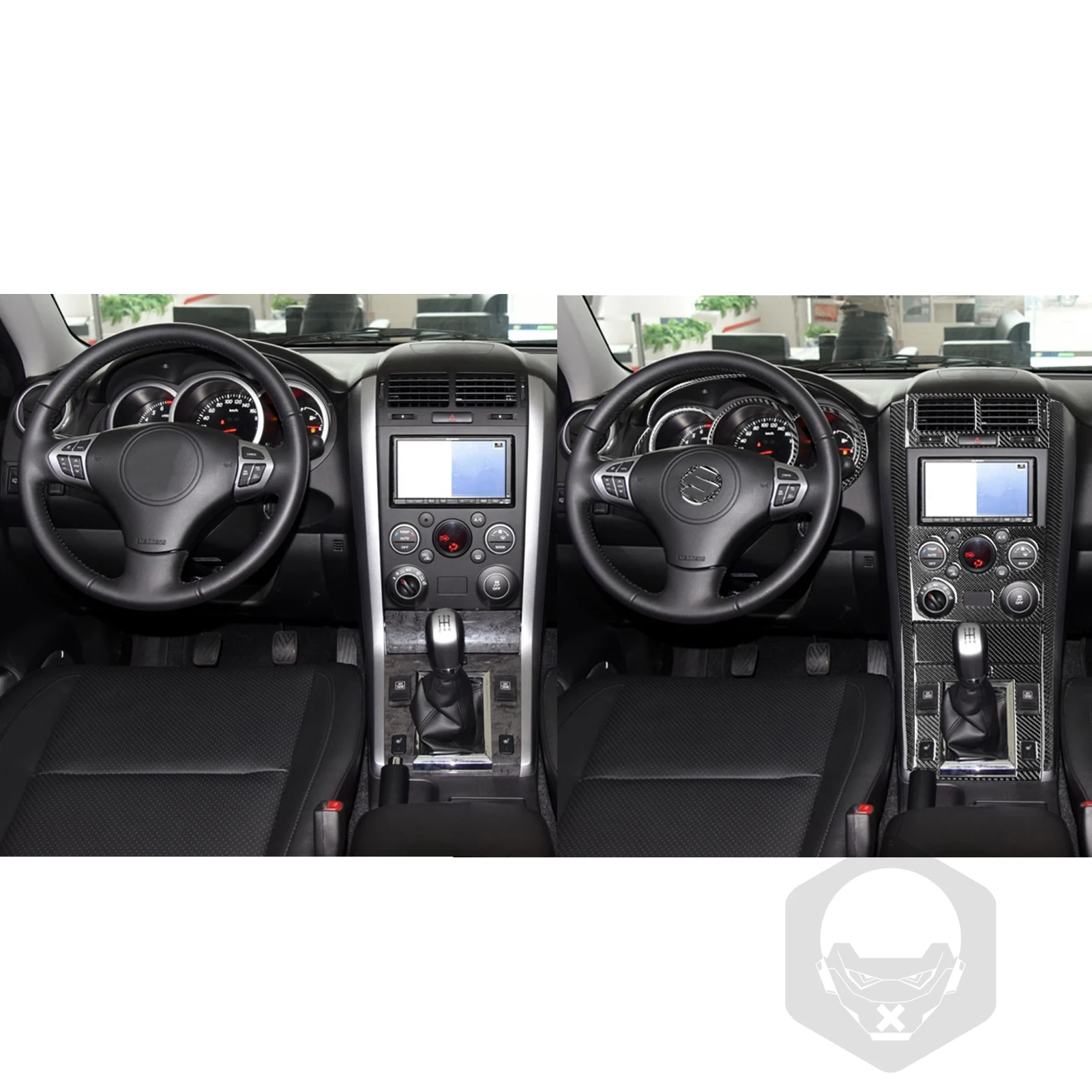 For Suzuki Grand Vitara 2006-2013 Accessories Carbon Fiber Gear Shift Air Outlet Car Interior Full Protection Decoration Sticker view 3
