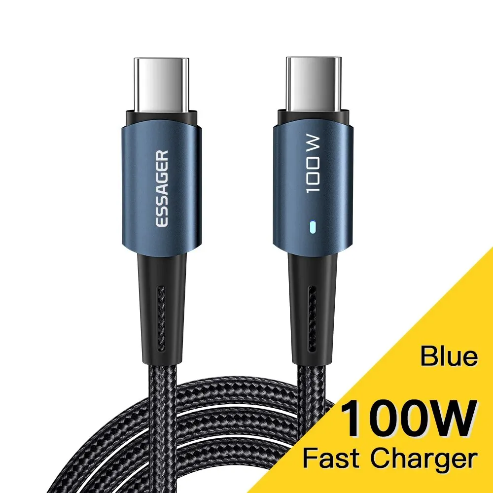 Essager Pd 100W 60W Type C C Naar C Kabel Snel Opladen Mobiele Telefoon Oplaadkabel Draad Voor Xiaomi Samsung Huawei Macbook Ipad