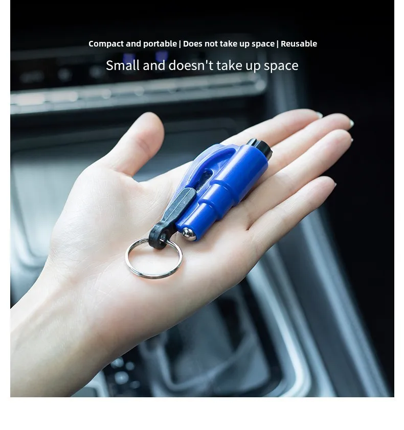 Kompakter 3-in-1-Sicherheitshammer für Autos, Fensterbrecher und Sicherheitsgurtschneider, Notfallrettungsgerät für Fahrzeugzubehör – Detail 15