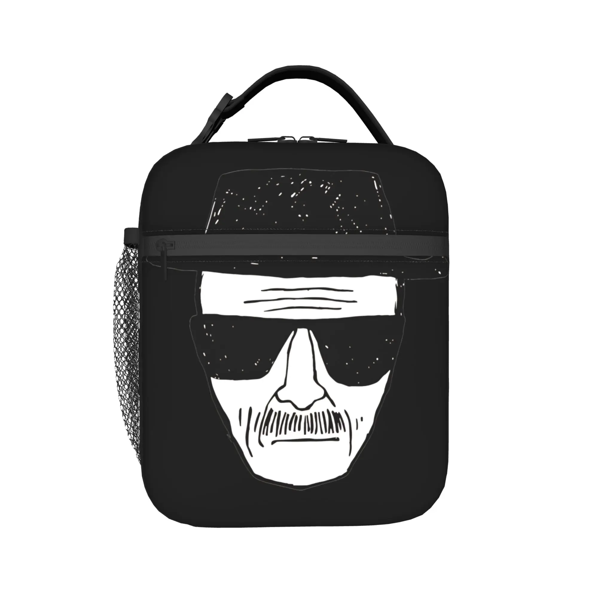 Breaking Bad Walter White Heisenberg face Lunch Bag Office Lunch Box For Women Vintage Thermal Lunch Bags Oxford Cooler Bag