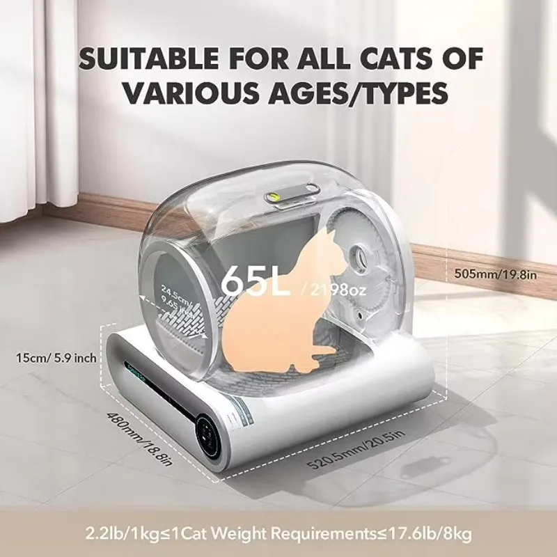 

Intelligent Cat Litter Automatic Self-Cleaning Sandbox Easy Clean for Scoop Free Smart Cat Litter Box