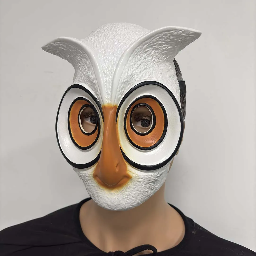 Eulen-Vollgesichtsmaske aus Latex, Tiermaske für Halloween, Maskerade, Karneval, Kostümparty, Cosplay-Requisite für Erwachsene – Detail 2