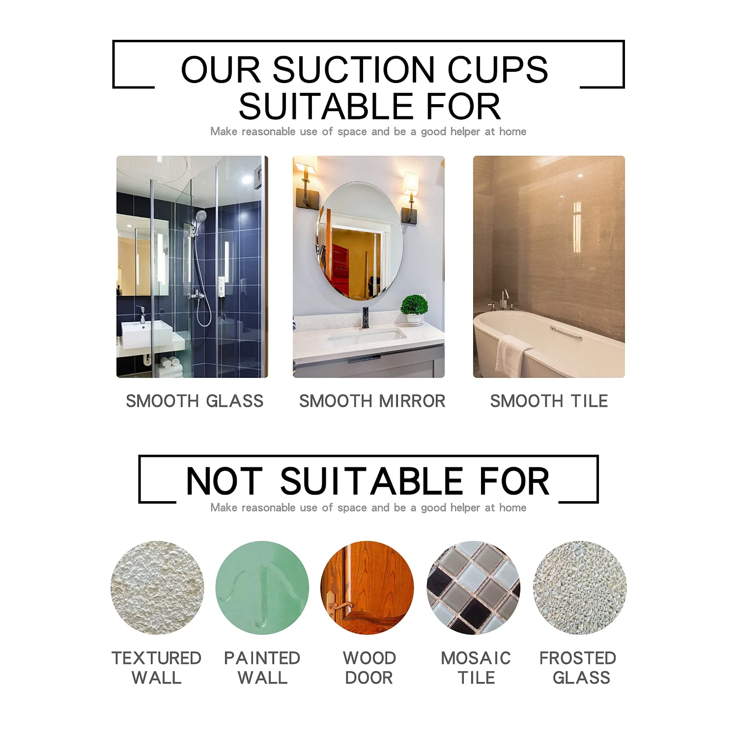 Espelho de chuveiro sem neblina com suporte - Super sucção, montagem na parede, à prova de quedas, resistente à ferrugem - Maquiagem e aliciamento, banheiro elegante