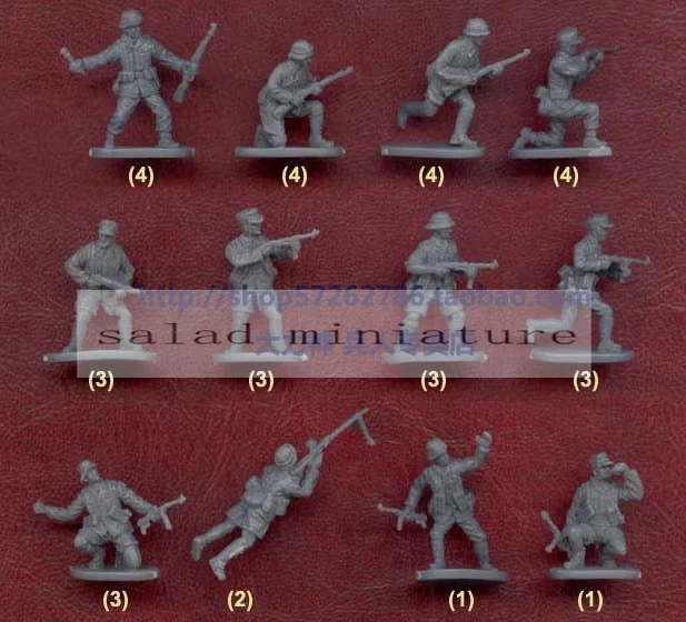 Miniature model 1/72  ww2 Soldier  Germman African Legion soldiers