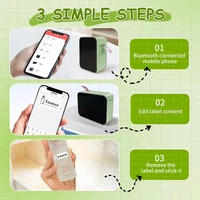 Marklife P15 Mini Portable Label Printer Smart Pocket Printer Thermal Adhesive Sticker Labeling Machine OT 3PK Label Paper NoInk 4