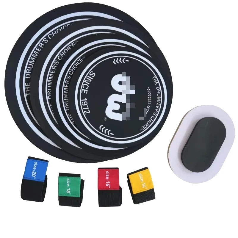 Full set of mute pads for drum kit, for adults and children, indoor practice and performance silent pads,accessories