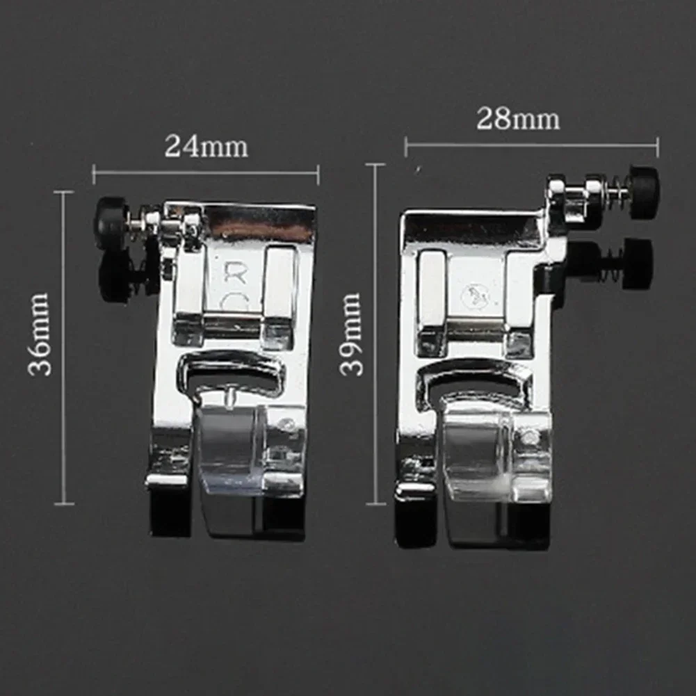 2 Pack Universal Zig Zag Sewing Machine Presser Foot Stainless Steel Presser Foot Domestic Household Sewing Machine Accessories