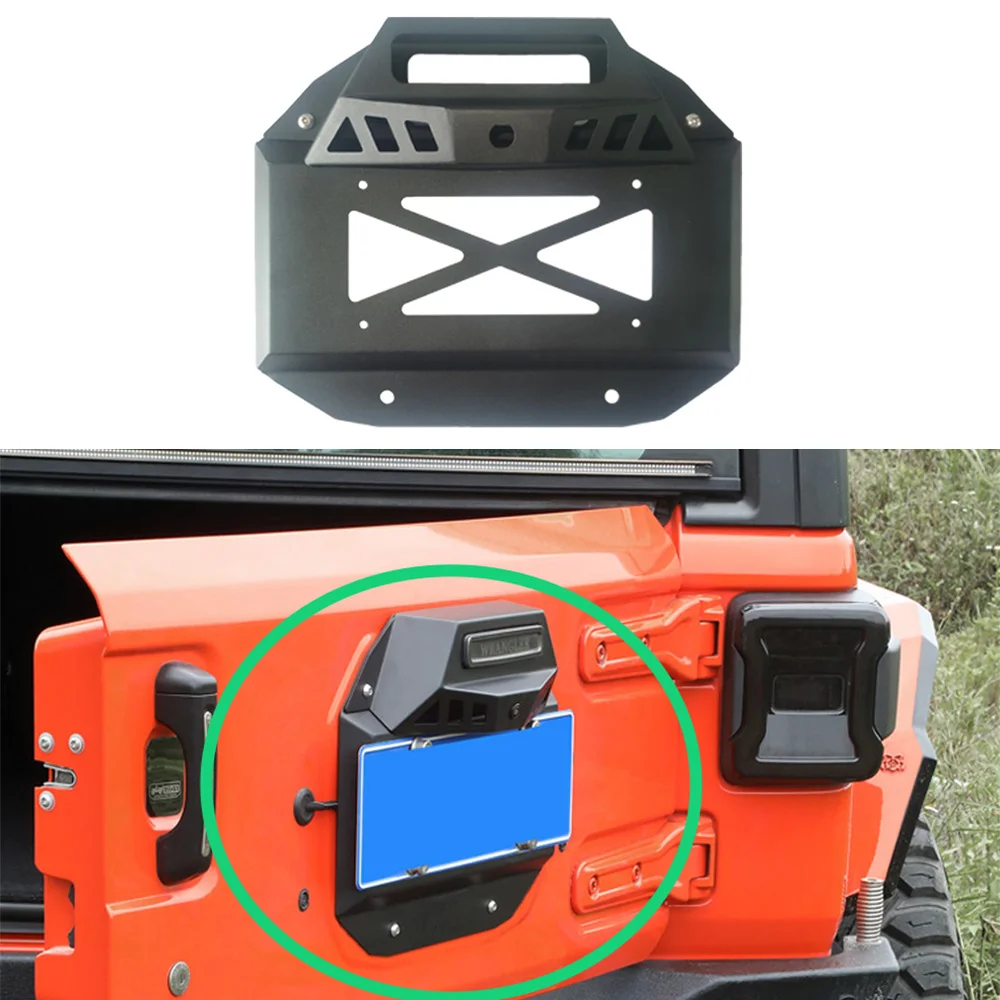 Steel Rear License Plate Bracket Holder Cover For Jeep Wrangler JL 2018+ JL1273