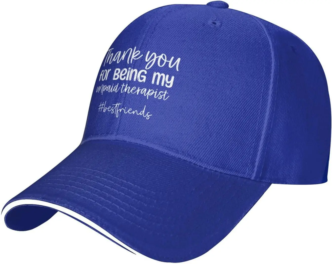 Funny Hat Thanks You for Being My Unpaid Therapist Hat for Women Baseball Hat with Design Hats