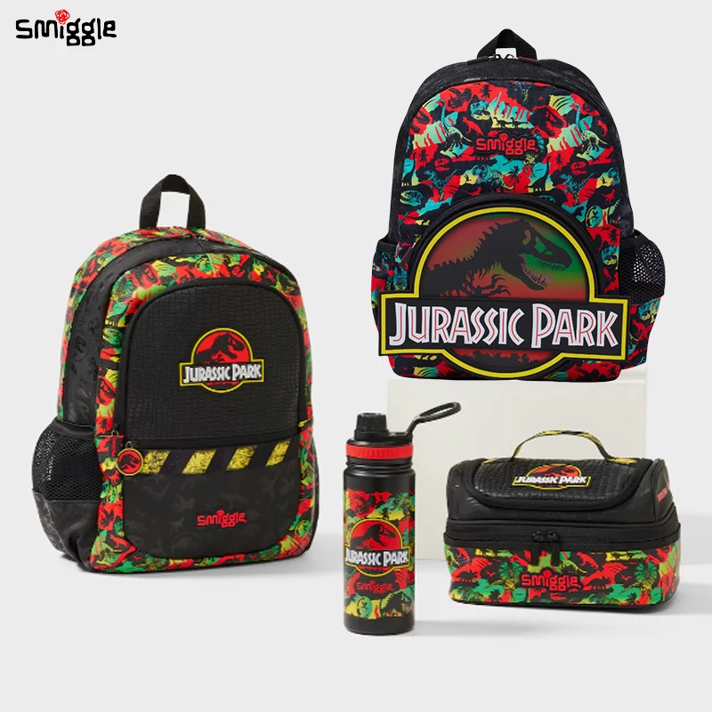 

2024 New Australian smiggle backpack, dinosaur backpack, dining bag, water bottle, cartoon stationery set, student gift