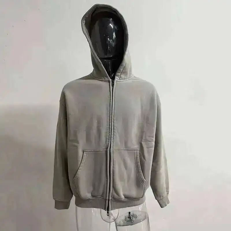 IEFB Men's Wear Wax Printing Vintage Male Hoodies Oversized Loose Zipper Water Washed Plush Sweatshirt Trendy New 9C9349 9 Sb2ac4796e92d498bb3bb9e184ad23d1bO