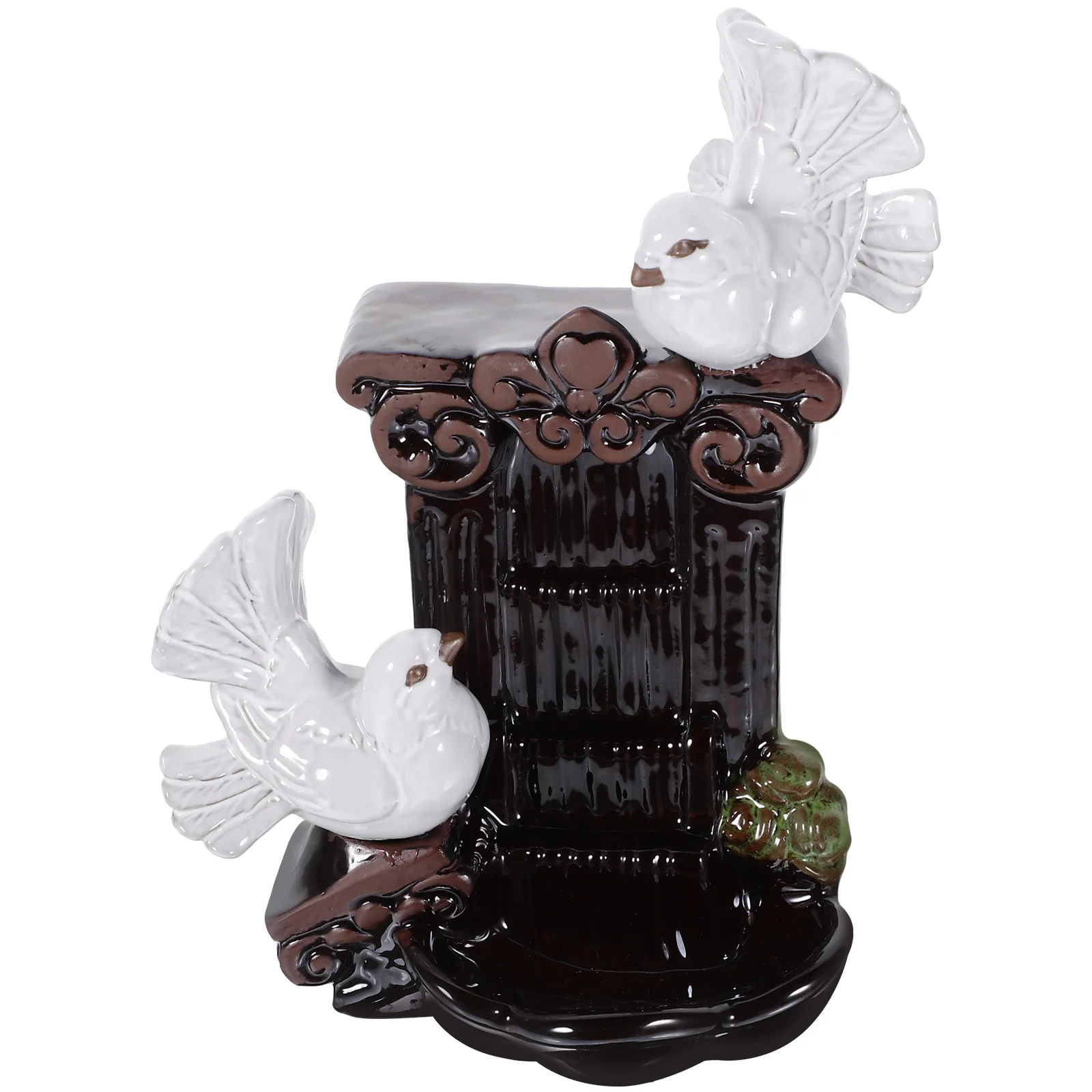 

Ceramic Waterfall Backflow Incense Burner Design Desktop Censer for Home Decor Aromatherapy Relaxation Stress