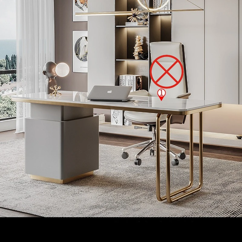 Sleek Durable Office Desks Interior Ornaments Deisgn Fashionable Office Desks Artist Modern Furniture Mesa De Trabalho YS40CC