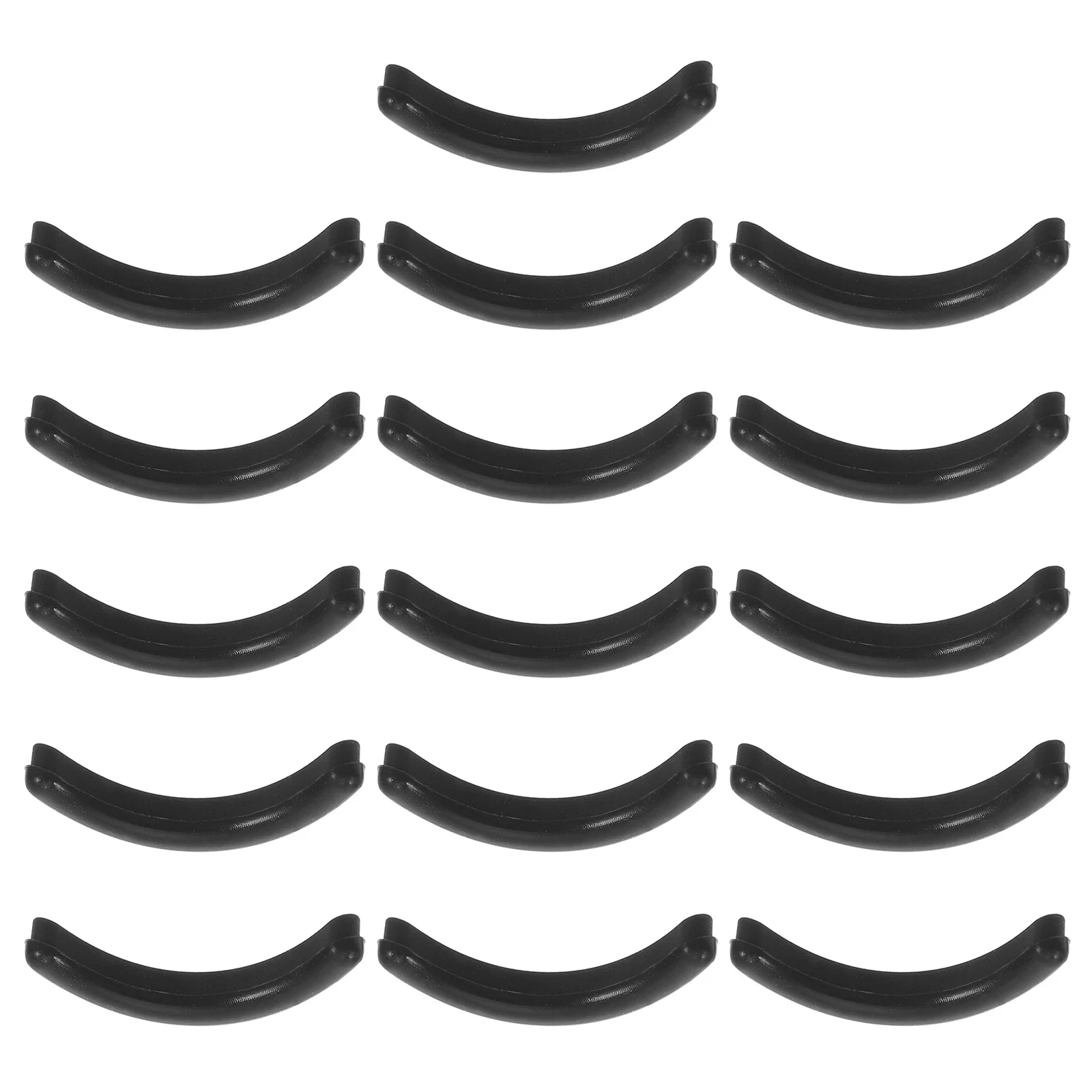 

16pcs Black Silicone Refill Pads For Eyelash Curler Soft Washable Replacement Cushions Eco-Friendly Eyelash Curler Refill Makeup